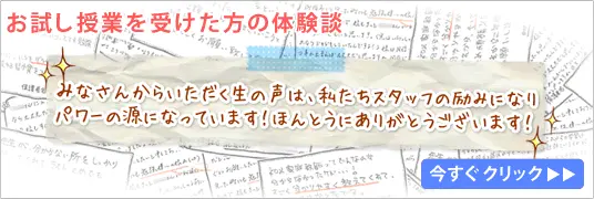 お試し授業を受けた方の体験談