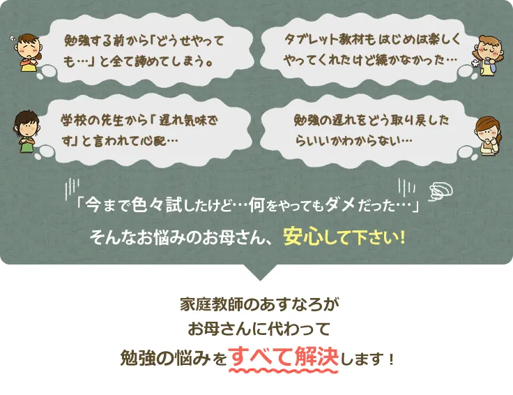 「今まで色々試したけど…何をやってもダメだった…」そんなお悩みのお母さん、安心してください！