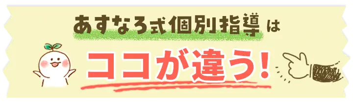 あすなろ式個別指導はここが違う