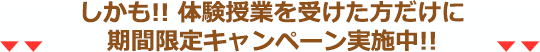 期間限定キャンペーン実施中!!