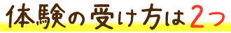 体験の受け方は2つ
