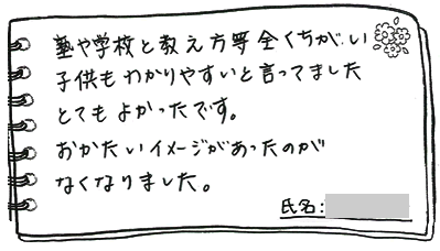 テキスト:喜びの声